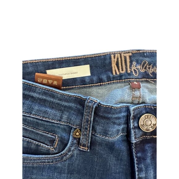 KUT FROM KLOTH Dark Wash Skinny Jeans Size 4 NEW - Picture 4 of 5